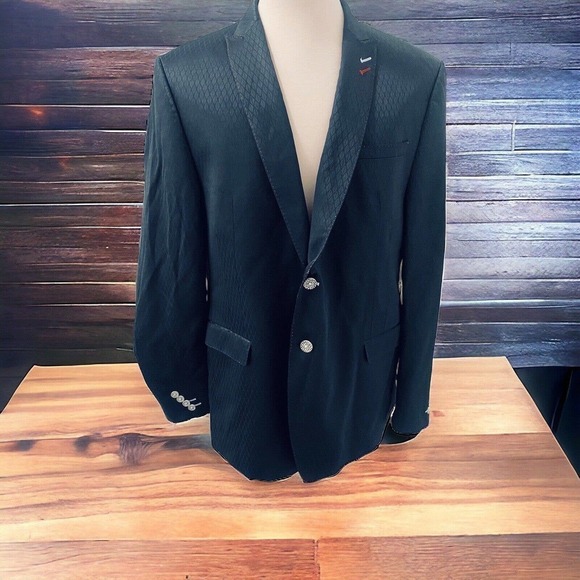 Maceoo E= MC Collection Blazer Meticulously Engineered Black Wore Once 50/7 - Picture 1 of 9